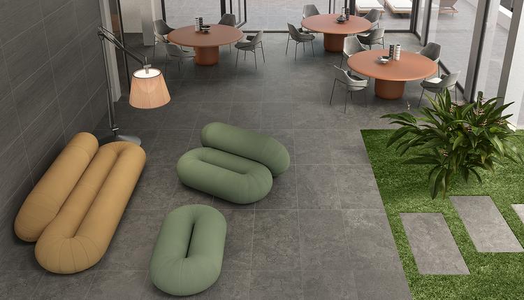 Portland Stone | Emilceramica Grès Cérame Ergon Portland Stone Pierre Restaurant Anthracite Vein Cut,anthracite Cross Cut Image Galerie | Emilceramica